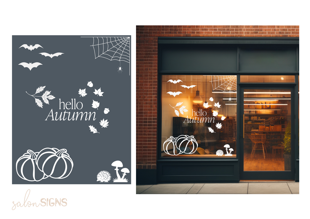 Autumn Halloween Window Vinyls 🍂